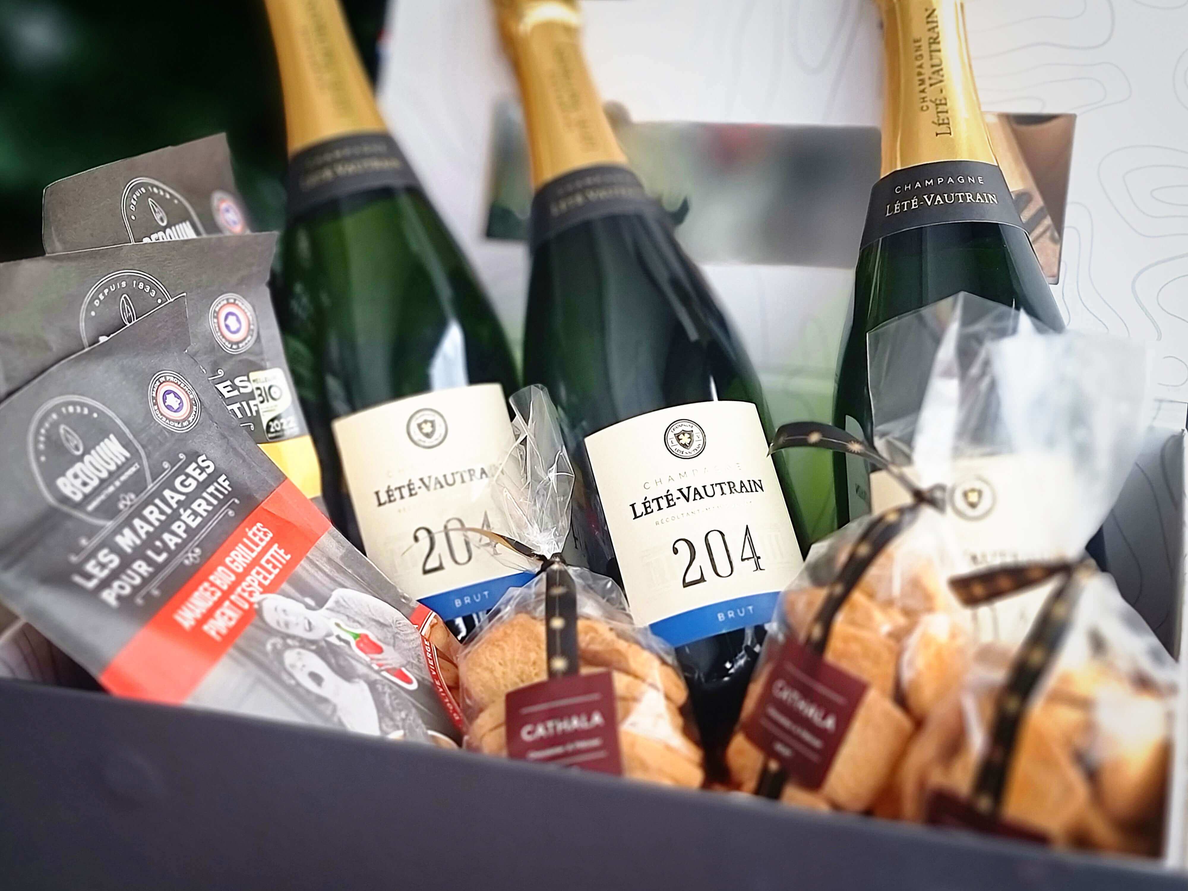 Panier gourmand avec Champagne - C'est Cela