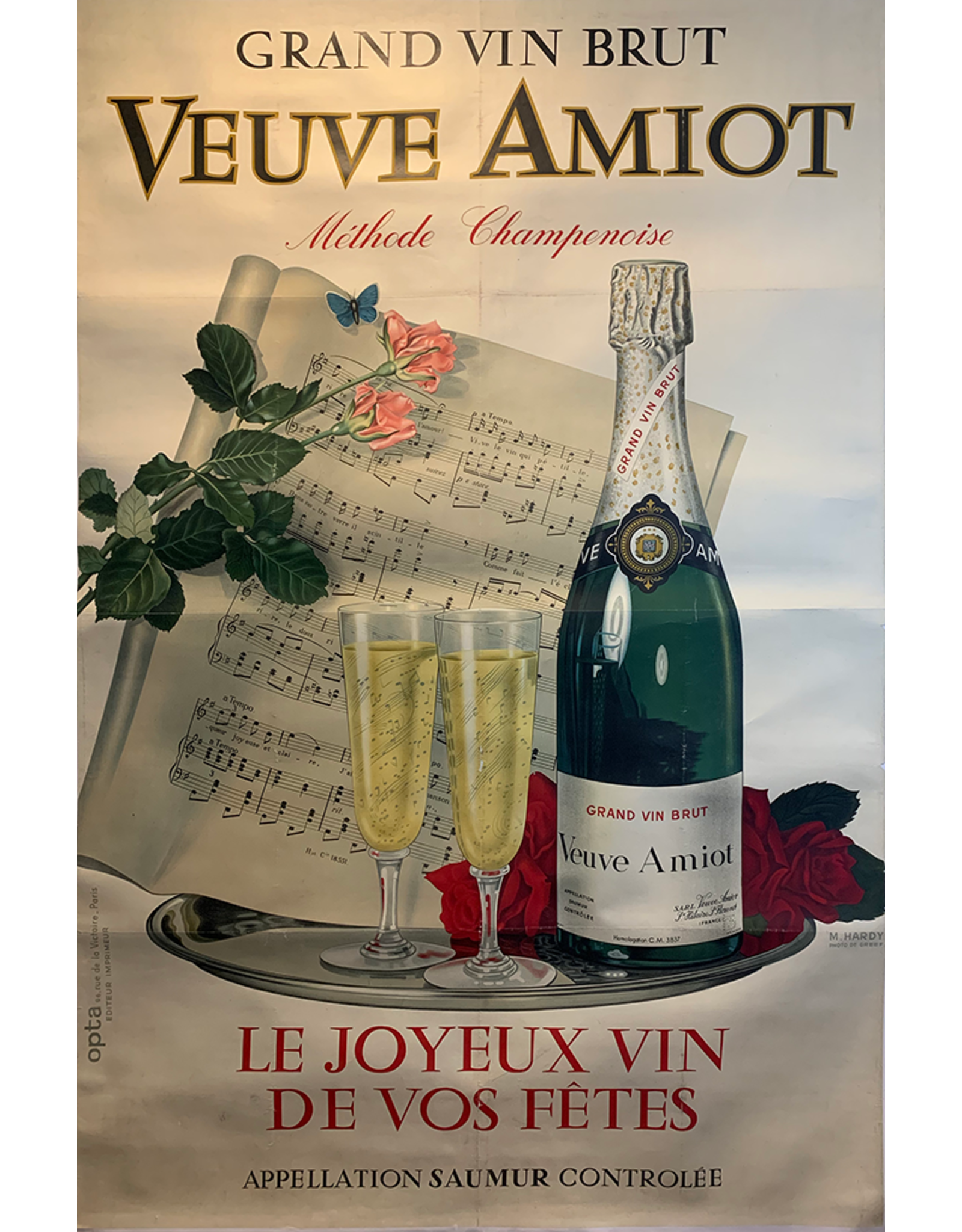 Coffret Cadeau - Affiche Champagne et Joyeuses Fêtes - C est Cela