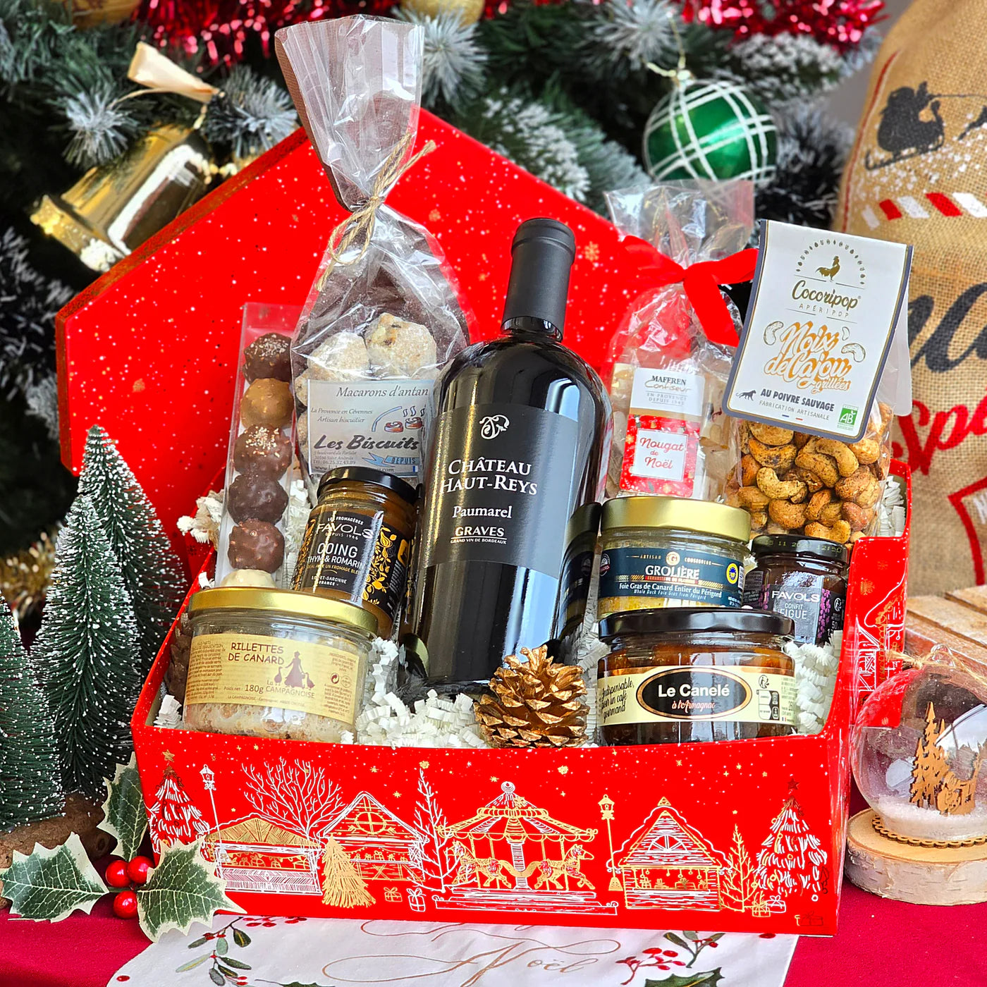Cadeau Gourmand Noël - Vin et Chocolats - C'est Cela