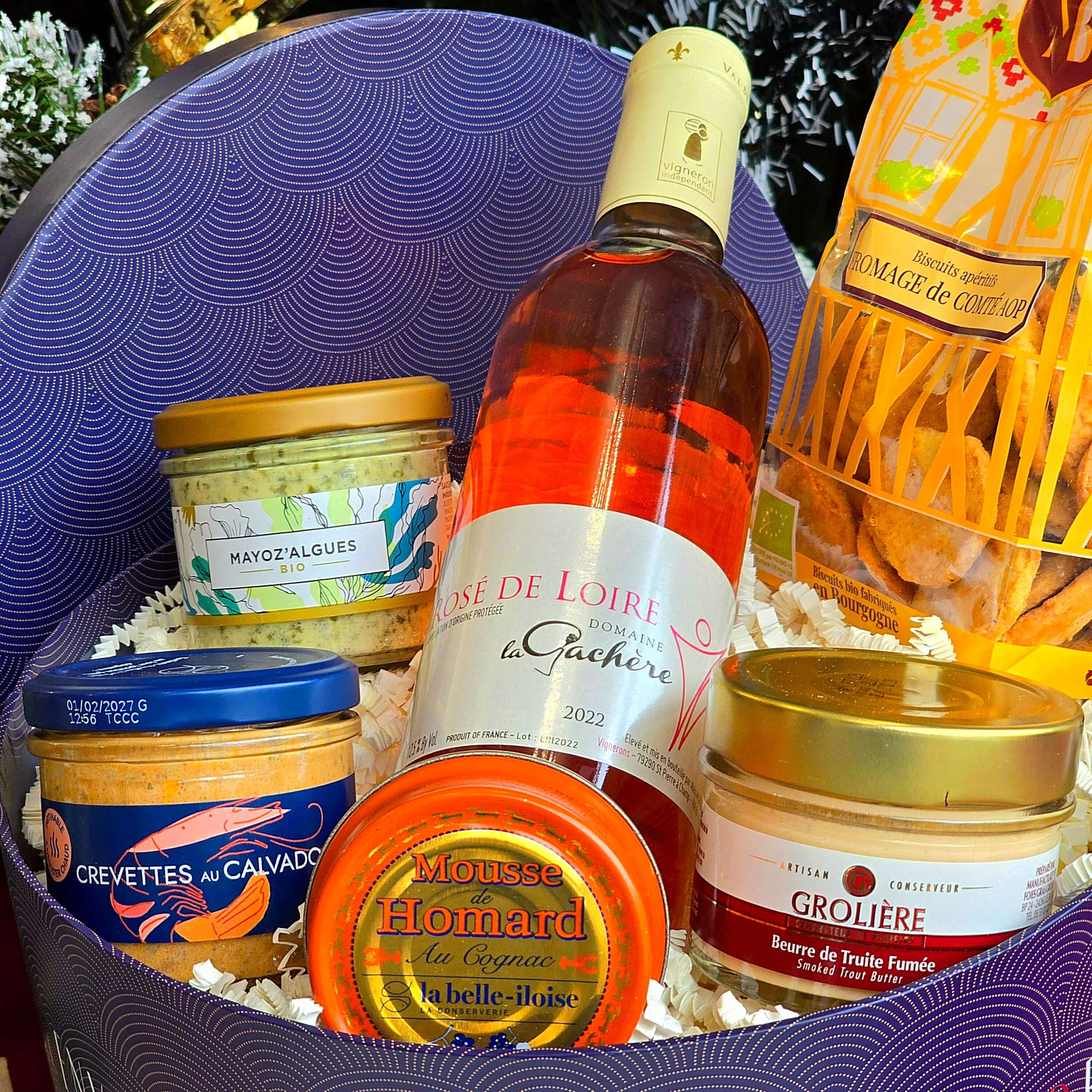 Coffret Cadeau Gourmand - Vin, crevettes et Truite - 24/48h - C est Cela