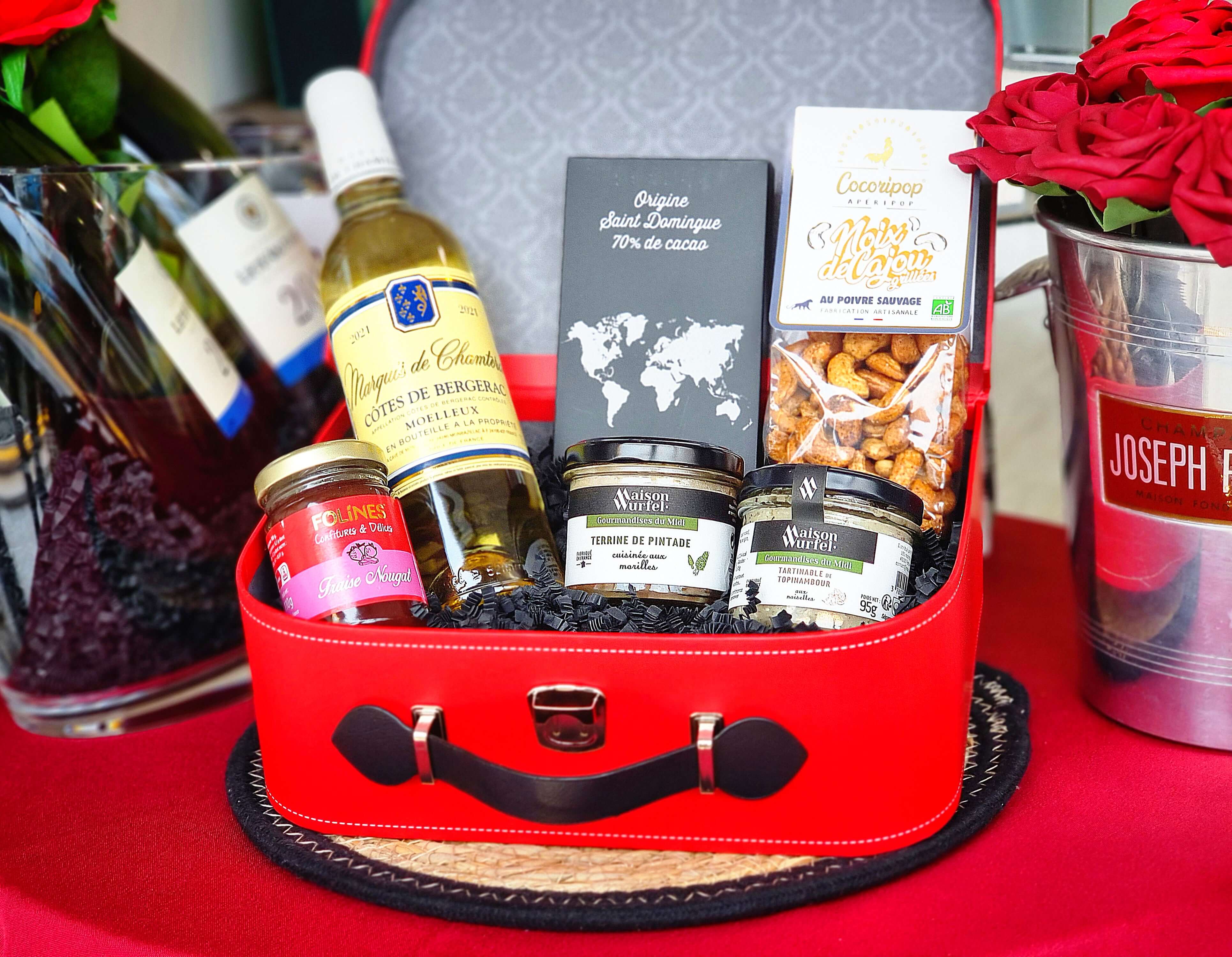 Coffret Gourmand - Valisette - Vin Blanc et Terrines - 24/48h - C est Cela