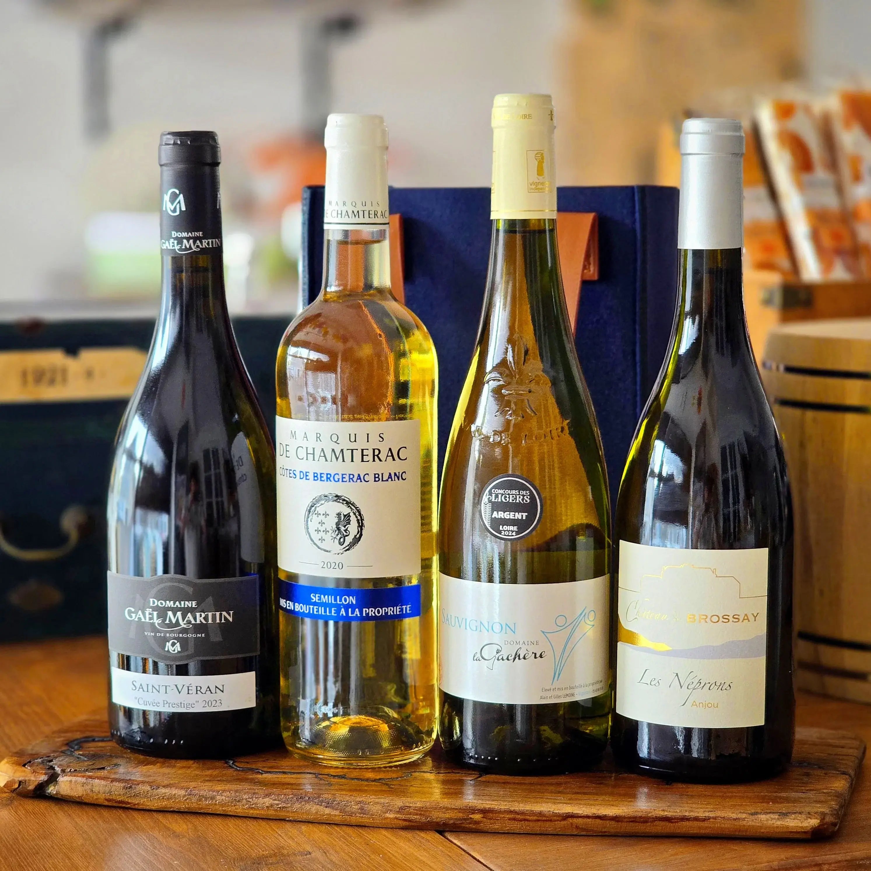 Coffret Gourmand - Poche Vins Blancs Français - Fête des pères - C'est Cela