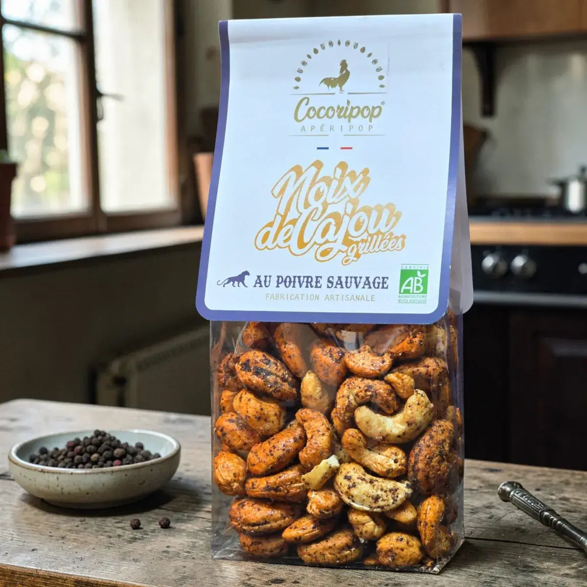 Noix de Cajou Grillées au Poivre Sauvage 125g - Cocoripop