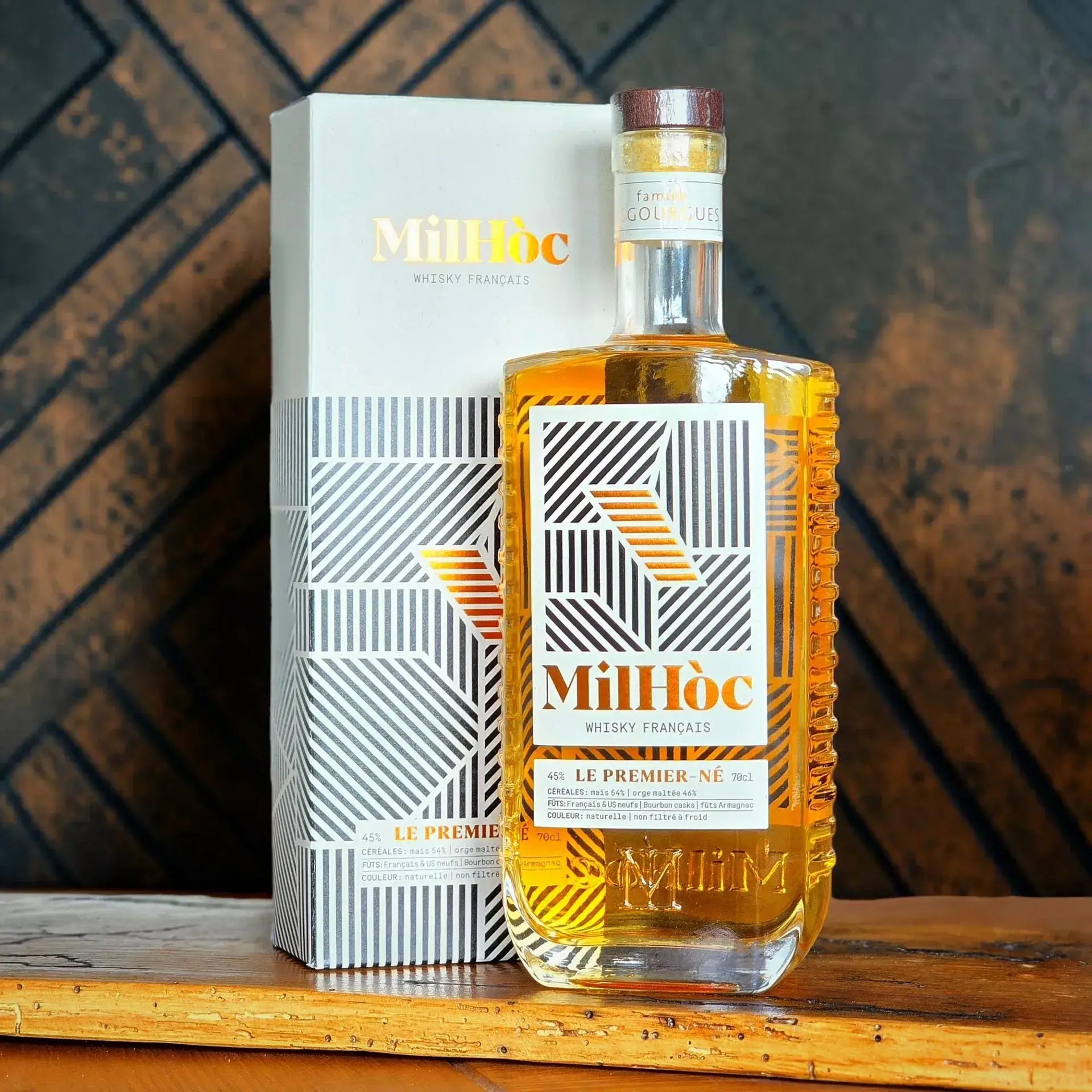 Whisky Français Milhòc "Le Premier-Né" 70cl avec Étui
