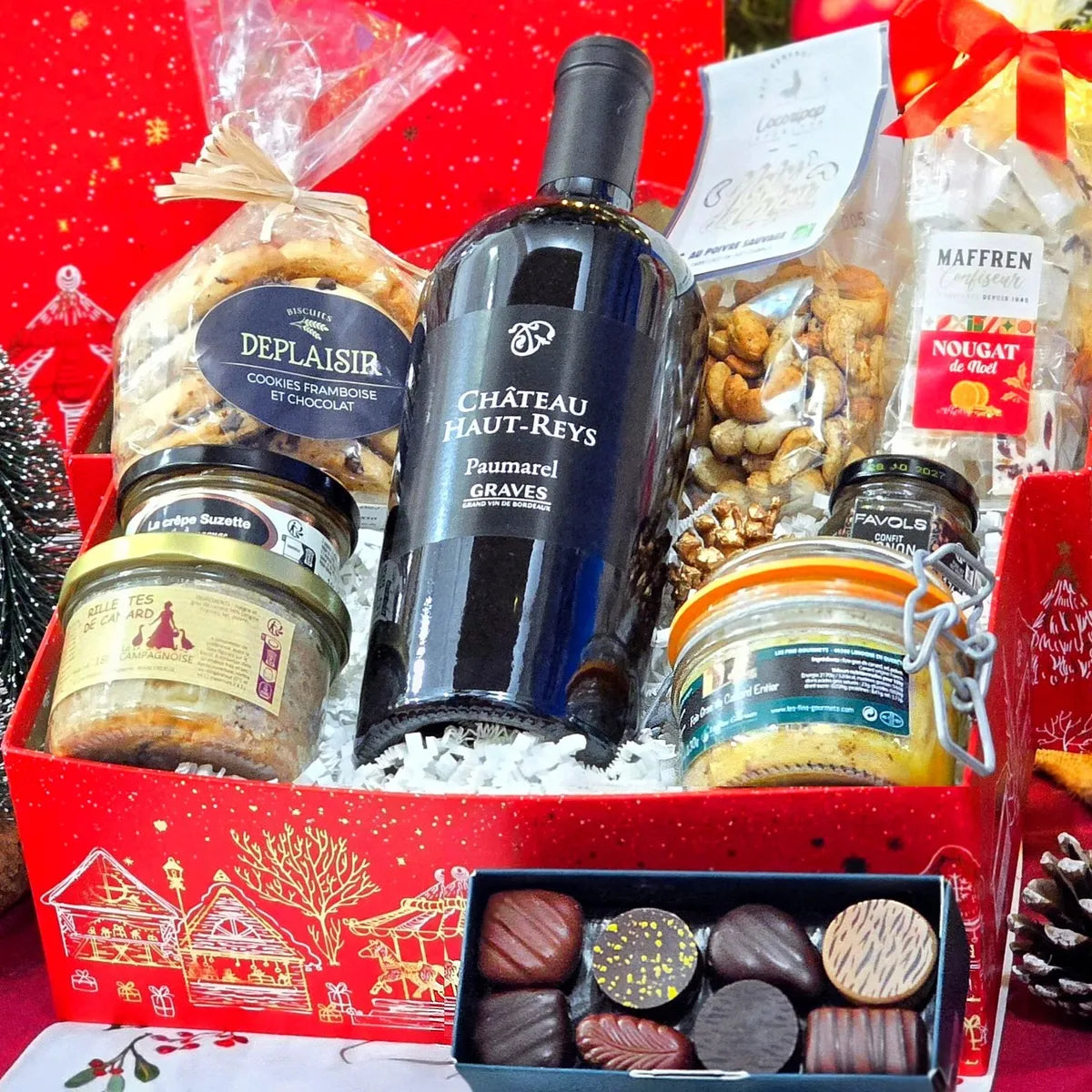 Coffret Panier Garni Maison de Noël C'est Cela.webp