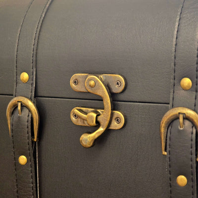 Cadeau Gourmand Luxe - Coffre de Vins Cuir Noir - C'est Cela