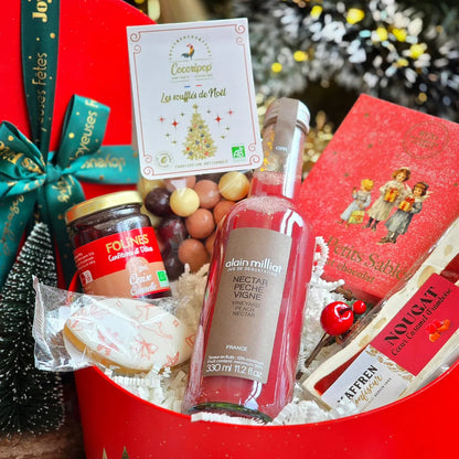 Coffret Gourmand Noël Chapeau Rouge Sans Alcool.webp