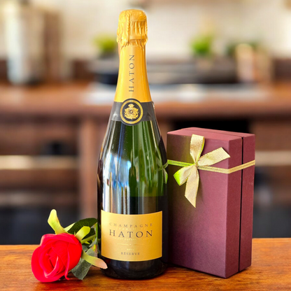 Gourmet gift for love - Champagne & case